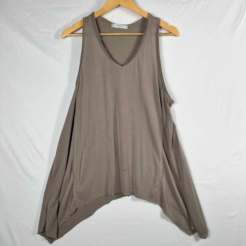 Tresics Luz Drape Asymmetrical Sleeveless Tank Size S Gray